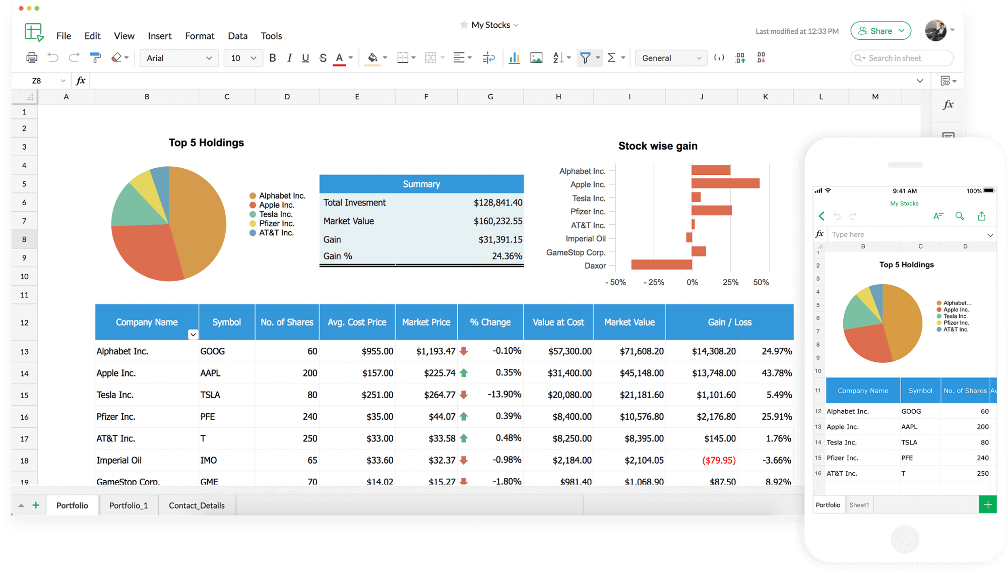 Zoho sheet