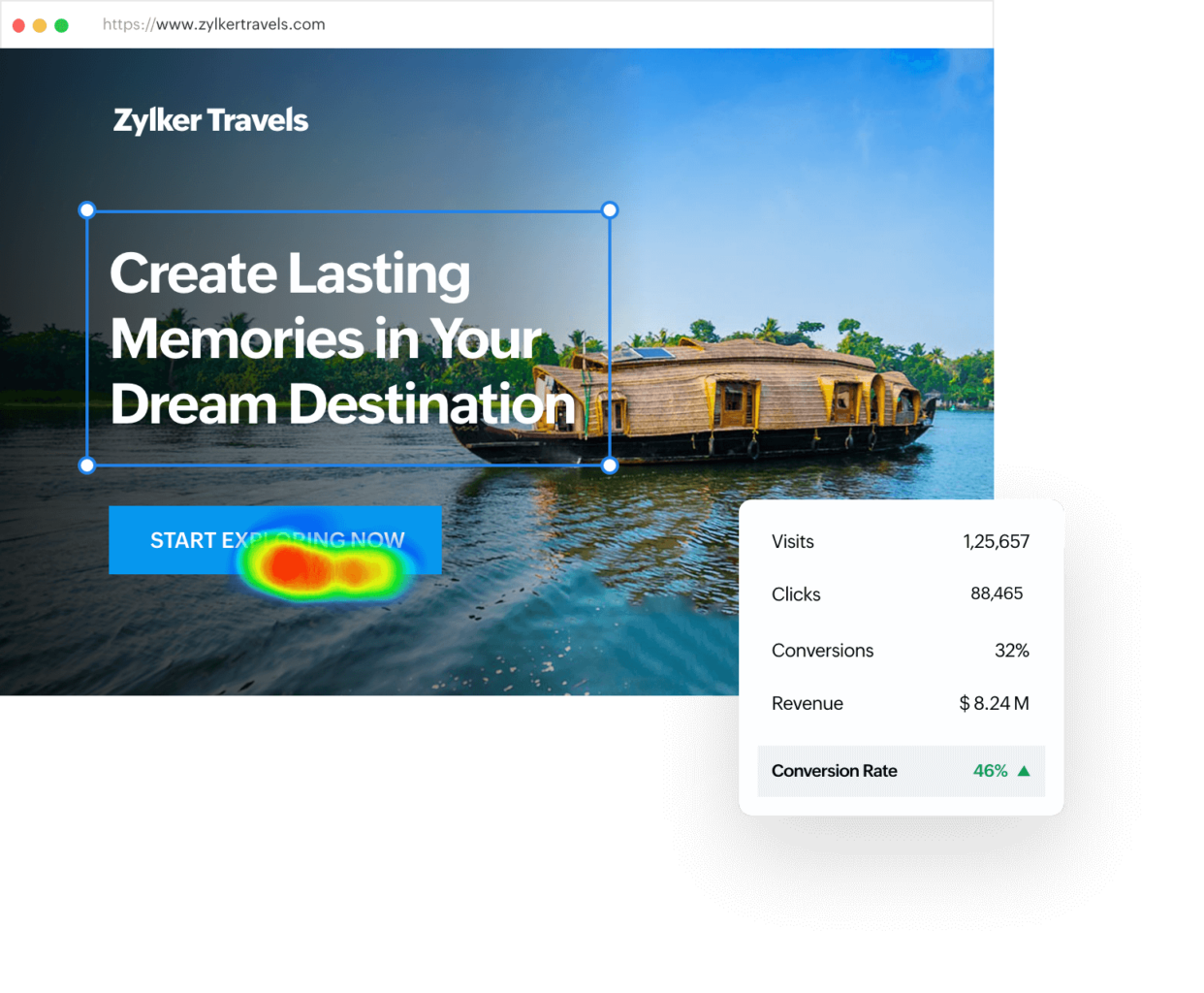 Zoho landingpage